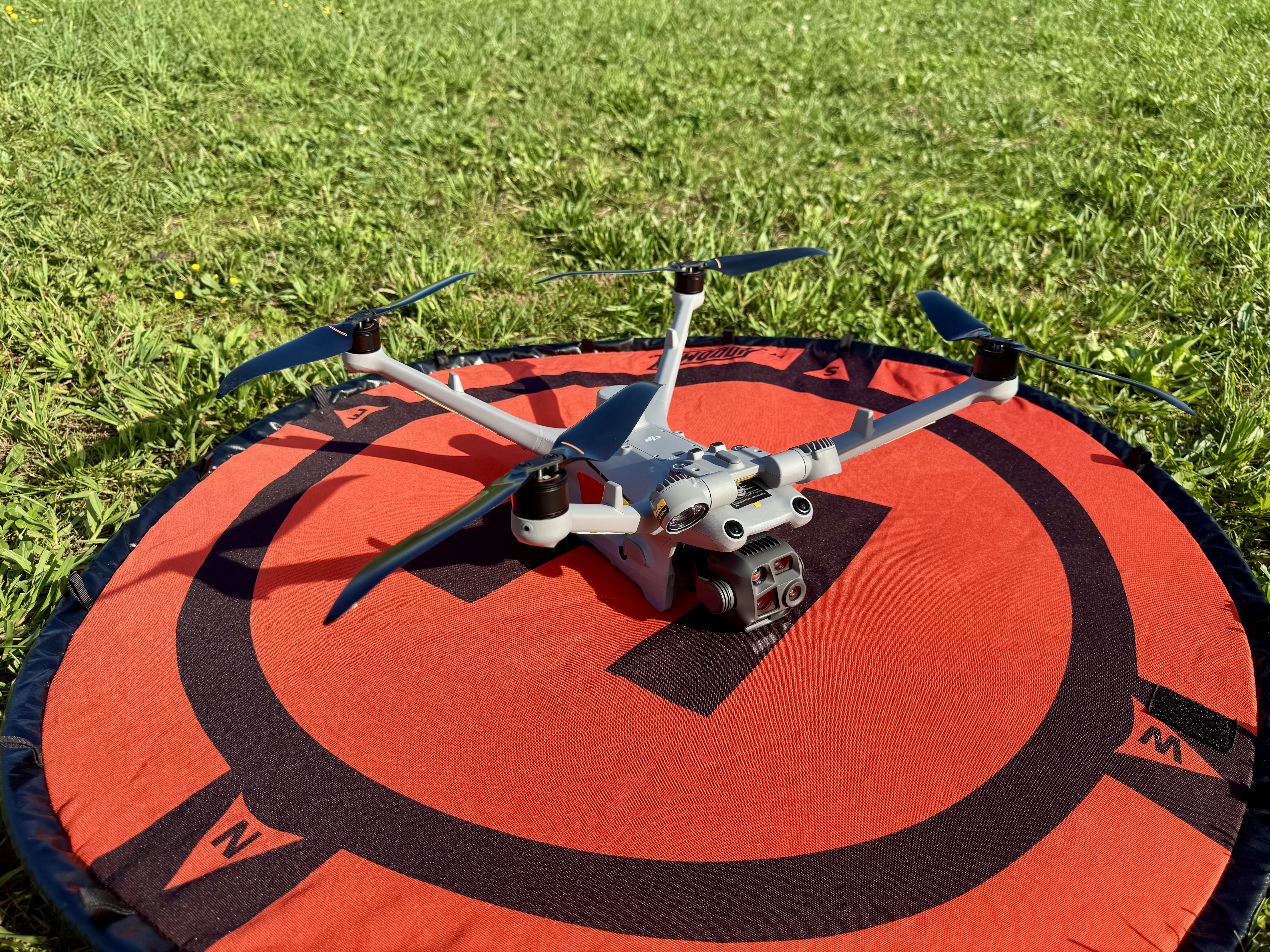 DJI Matrice 4TD on launch pad ready for search deployment